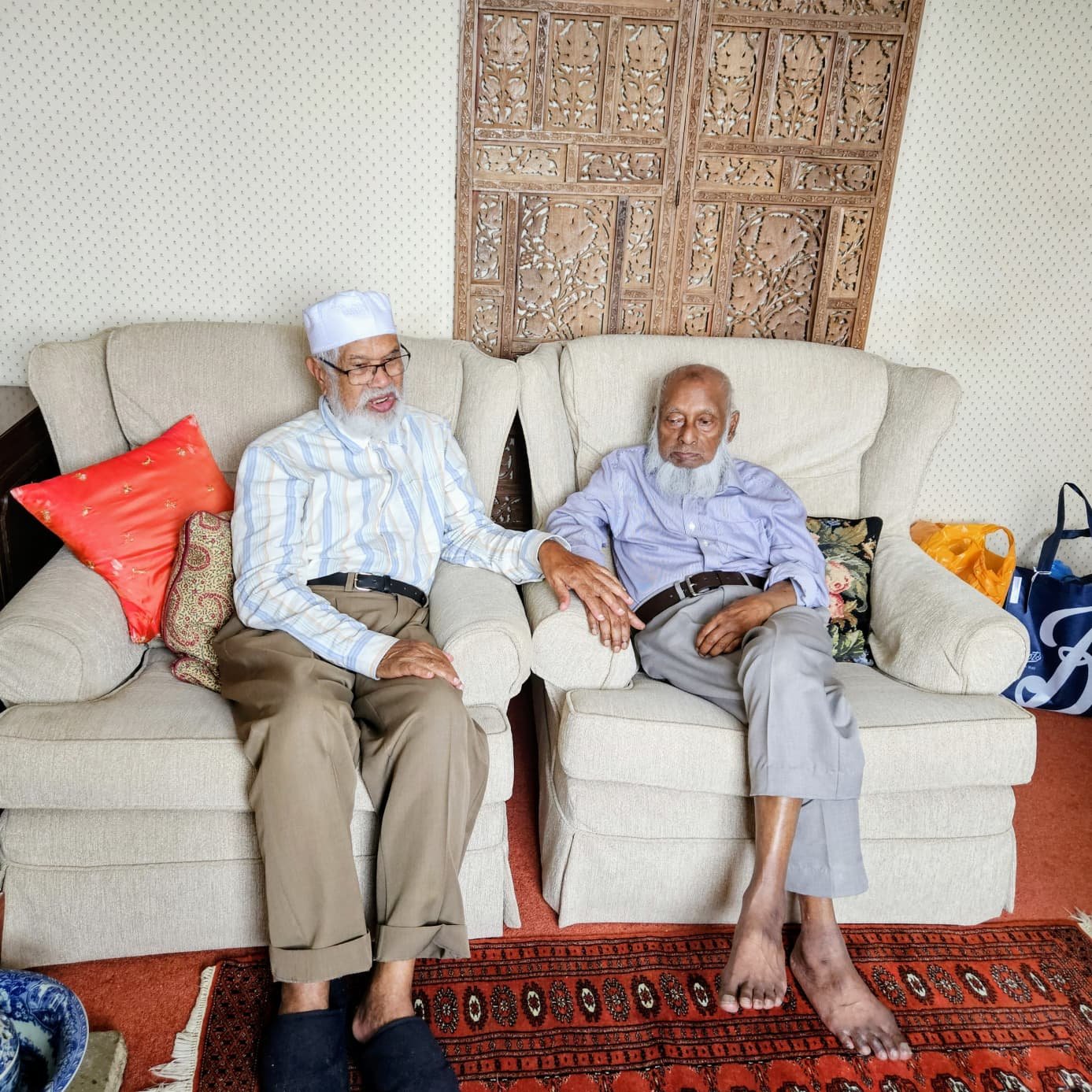 Abdul Wahab with fellow Salisbury pioneer Nasir Ali