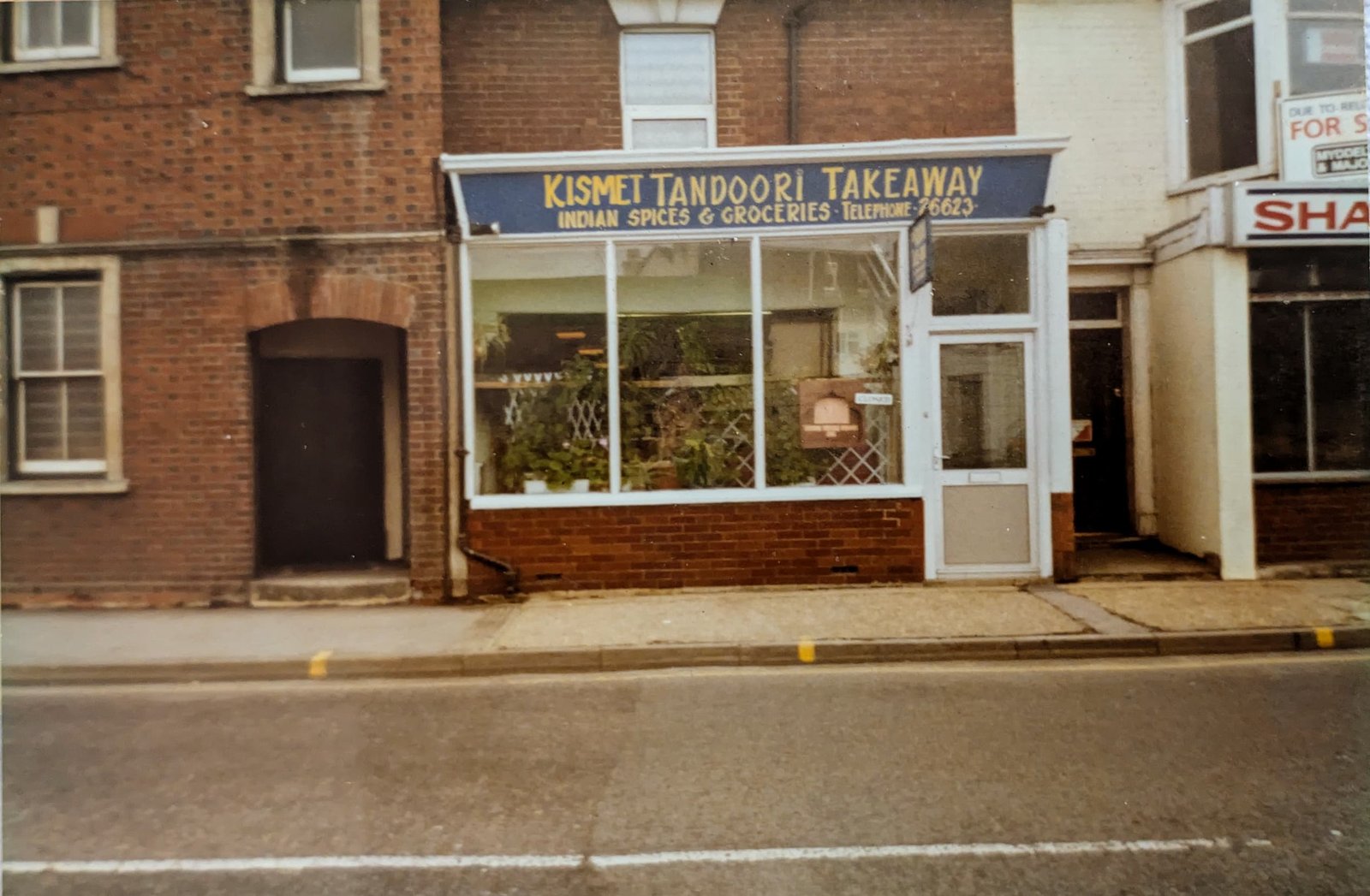 The Kismet Tandoori takeaway on Wilton Road Salisbury, opened by Nasir Ali in 1984, now operating as The Saffron