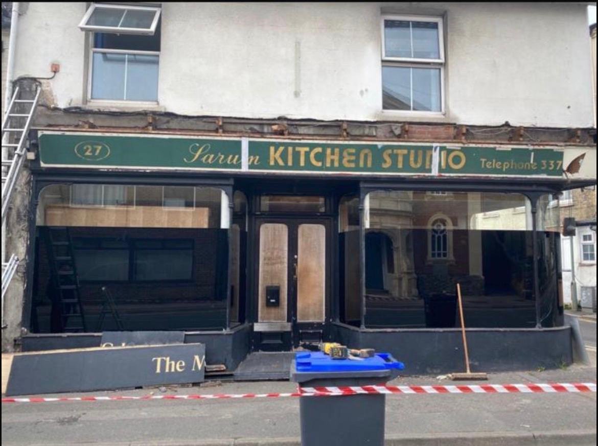 27 Wilton Road in Salisbury during the early phase of conversion work